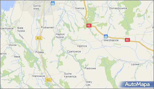 mapa Kępnica, Kępnica na mapie Targeo