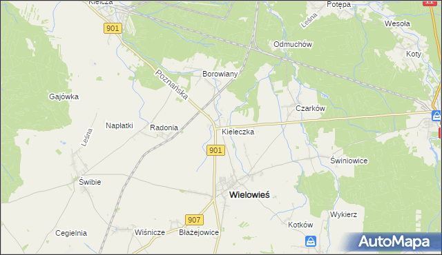 mapa Kieleczka, Kieleczka na mapie Targeo