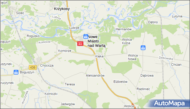 mapa Klęka, Klęka na mapie Targeo