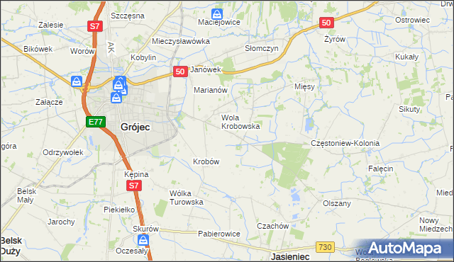 mapa Kociszew gmina Grójec, Kociszew gmina Grójec na mapie Targeo