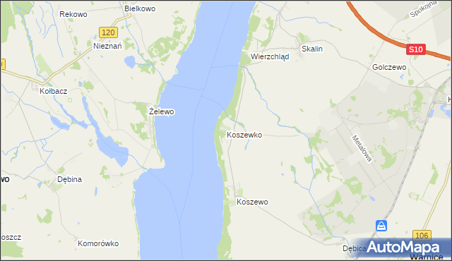 mapa Koszewko, Koszewko na mapie Targeo