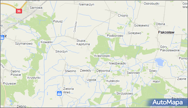 mapa Krasnolipki, Krasnolipki na mapie Targeo