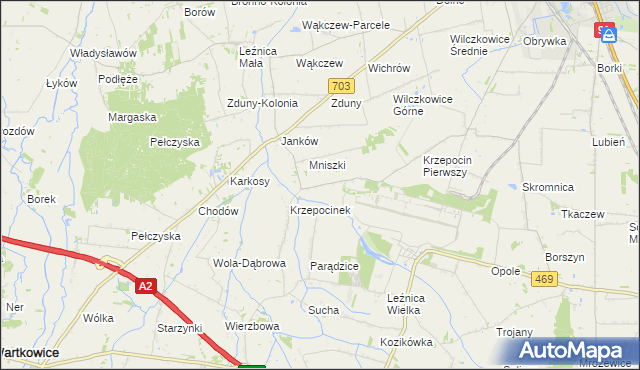 mapa Krzepocin Drugi, Krzepocin Drugi na mapie Targeo