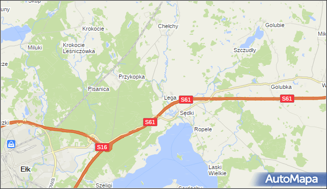 mapa Lega, Lega na mapie Targeo