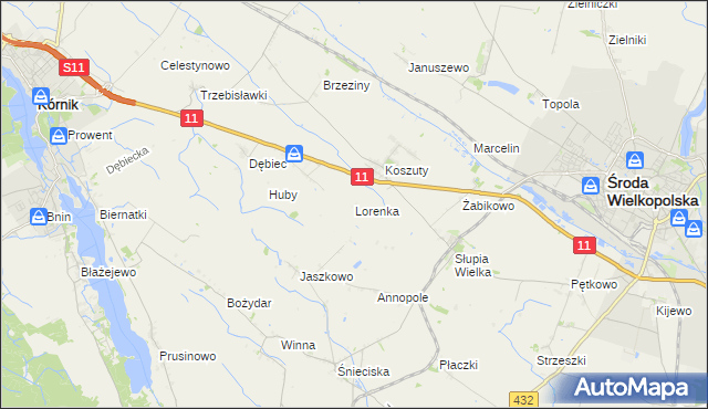 mapa Lorenka, Lorenka na mapie Targeo