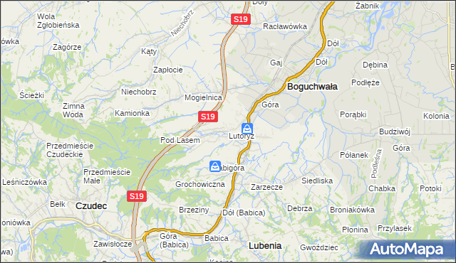 mapa Lutoryż, Lutoryż na mapie Targeo