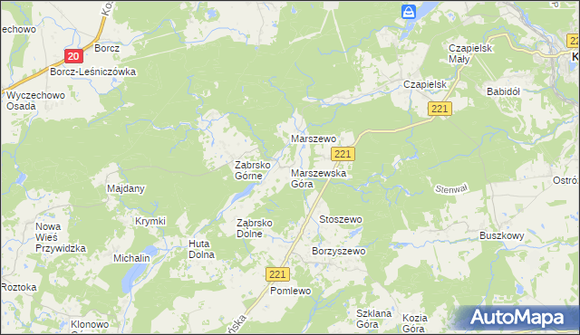 mapa Marszewska Góra, Marszewska Góra na mapie Targeo