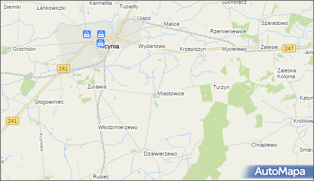 mapa Miastowice, Miastowice na mapie Targeo