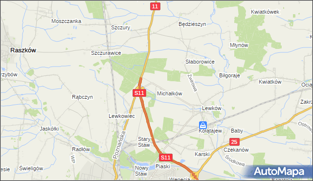 mapa Michałków, Michałków na mapie Targeo