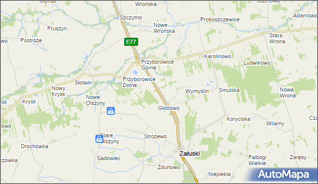 mapa Michałówek gmina Załuski, Michałówek gmina Załuski na mapie Targeo