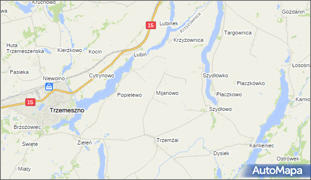 mapa Mijanowo, Mijanowo na mapie Targeo