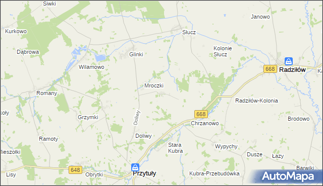 mapa Mikuty gmina Radziłów, Mikuty gmina Radziłów na mapie Targeo
