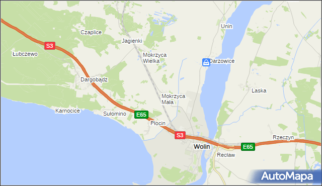 mapa Mokrzyca Mała, Mokrzyca Mała na mapie Targeo