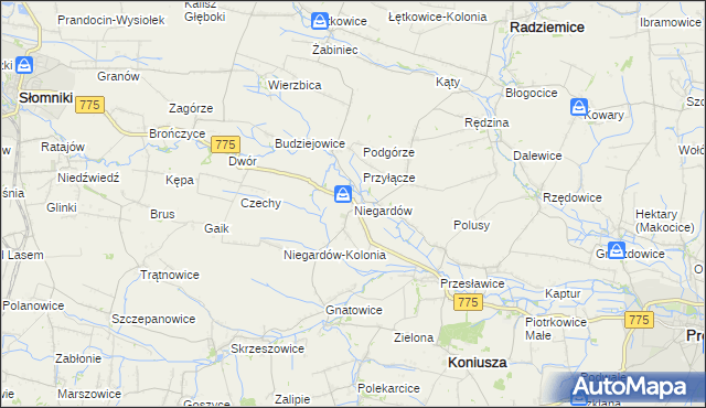 mapa Niegardów, Niegardów na mapie Targeo