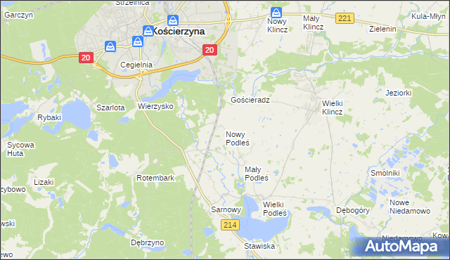 mapa Nowy Podleś, Nowy Podleś na mapie Targeo