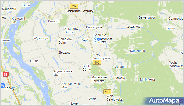 mapa Nowy Zambrzyków, Nowy Zambrzyków na mapie Targeo