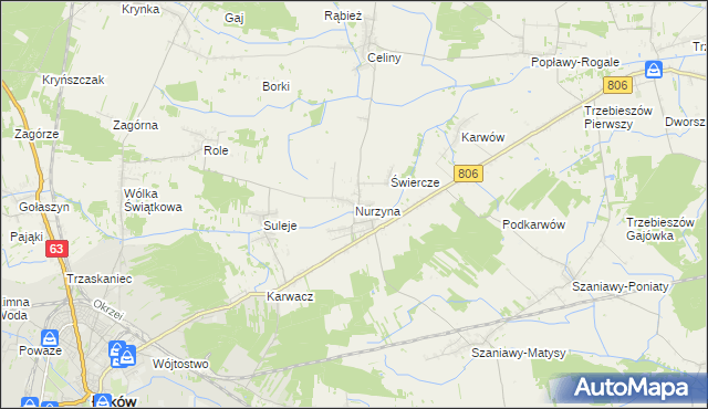 mapa Nurzyna, Nurzyna na mapie Targeo