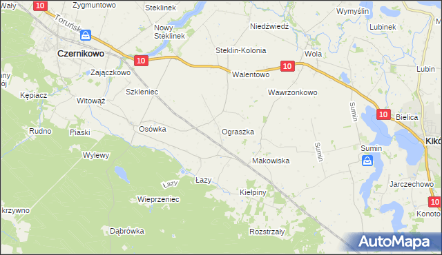 mapa Ograszka, Ograszka na mapie Targeo