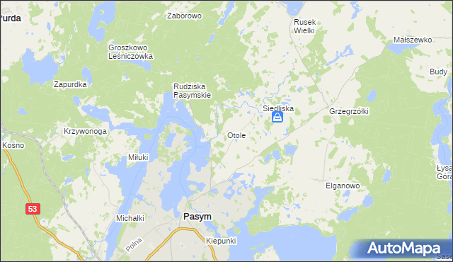 mapa Otole, Otole na mapie Targeo