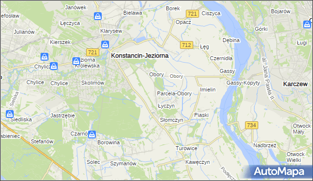 mapa Parcela-Obory, Parcela-Obory na mapie Targeo