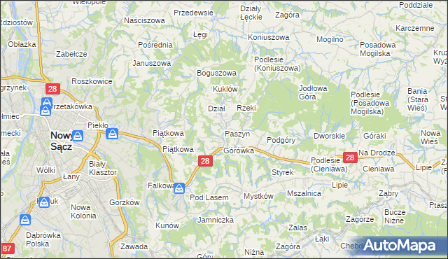 mapa Paszyn, Paszyn na mapie Targeo