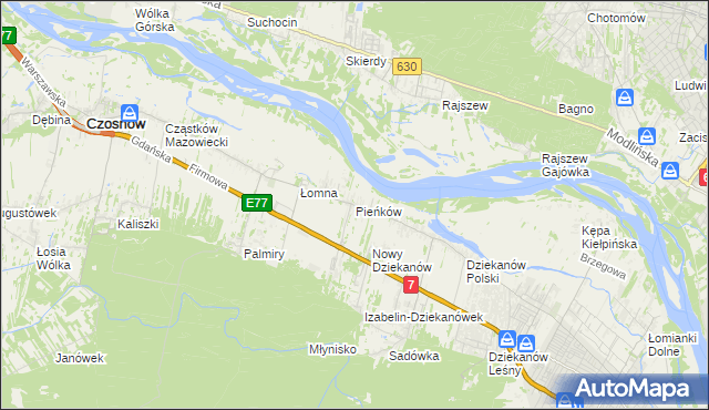 mapa Pieńków, Pieńków na mapie Targeo