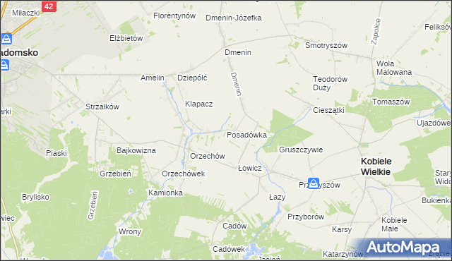 mapa Posadówka, Posadówka na mapie Targeo