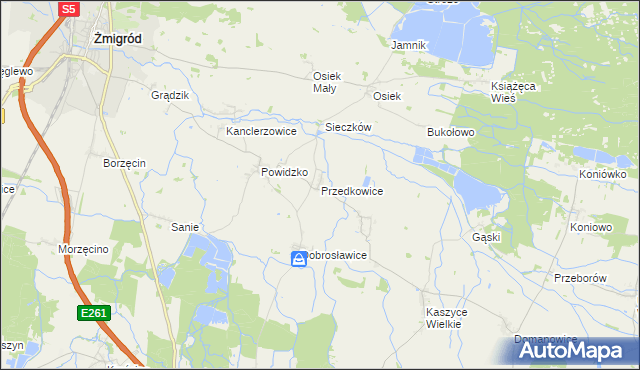 mapa Przedkowice, Przedkowice na mapie Targeo