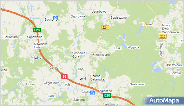 mapa Przetoczyno, Przetoczyno na mapie Targeo