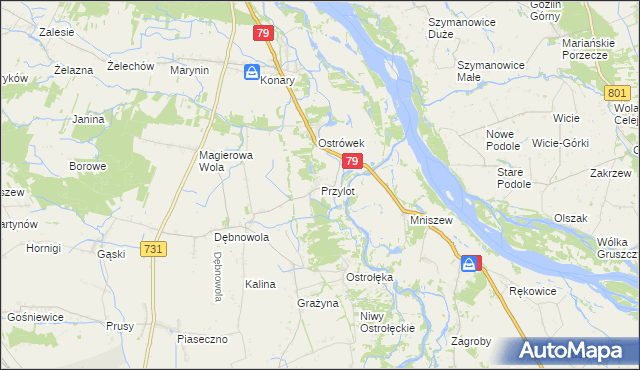 mapa Przylot, Przylot na mapie Targeo
