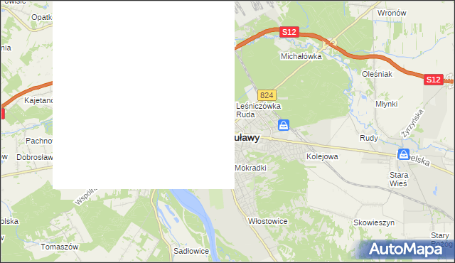 mapa Puław, Puławy na mapie Targeo