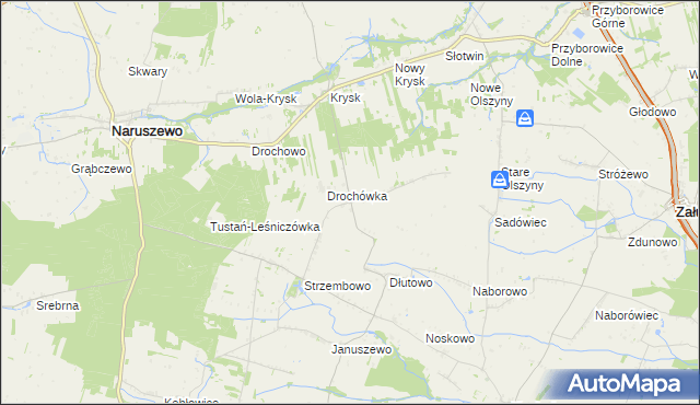 mapa Rąbież gmina Naruszewo, Rąbież gmina Naruszewo na mapie Targeo