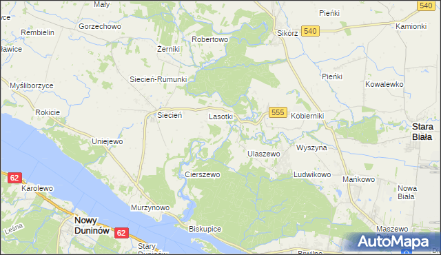 mapa Radotki, Radotki na mapie Targeo