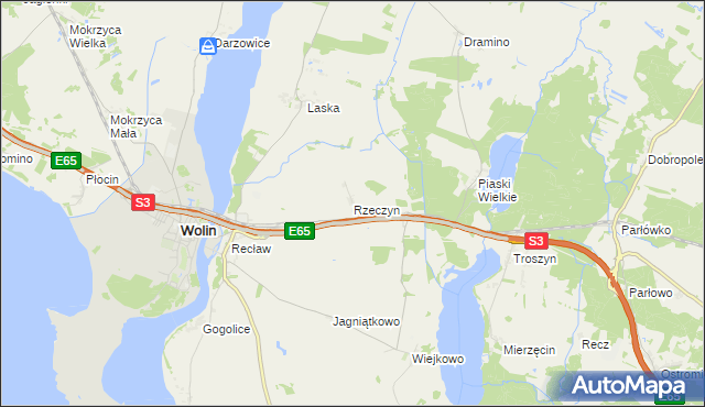 mapa Rzeczyn, Rzeczyn na mapie Targeo