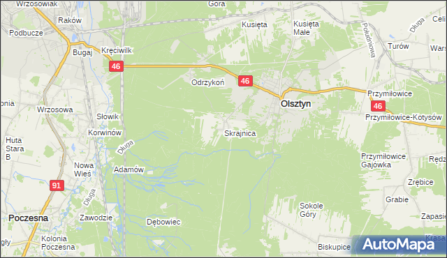 mapa Skrajnica, Skrajnica na mapie Targeo