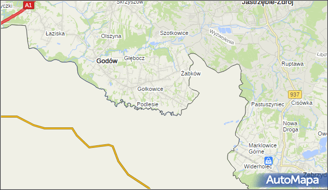 mapa Skrbeńsko, Skrbeńsko na mapie Targeo