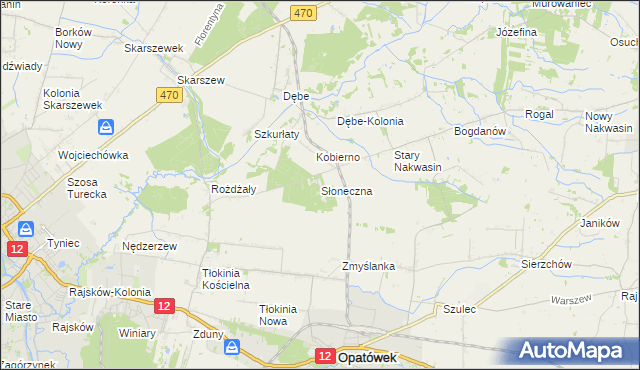 mapa Słoneczna, Słoneczna na mapie Targeo