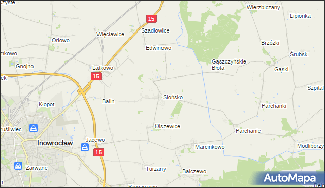 mapa Słońsko, Słońsko na mapie Targeo