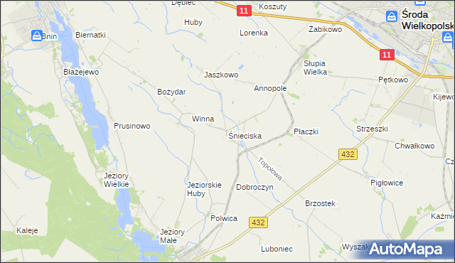 mapa Śnieciska, Śnieciska na mapie Targeo