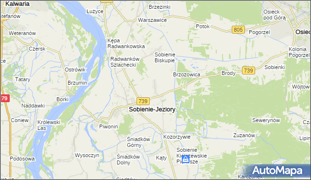 mapa Sobienie Szlacheckie, Sobienie Szlacheckie na mapie Targeo