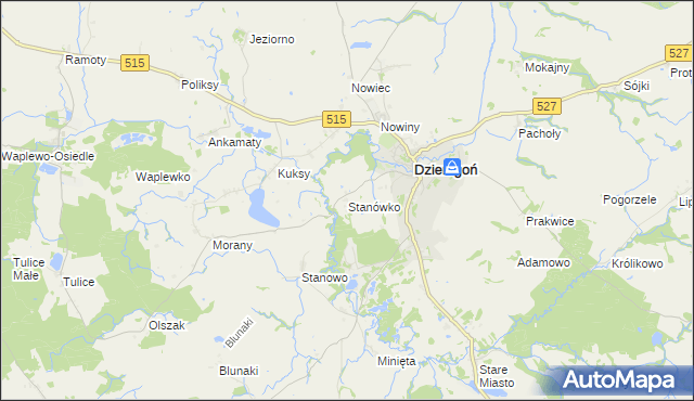 mapa Stanówko, Stanówko na mapie Targeo