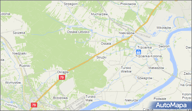 mapa Strużki, Strużki na mapie Targeo