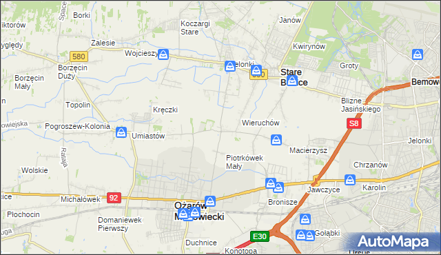mapa Strzykuły, Strzykuły na mapie Targeo