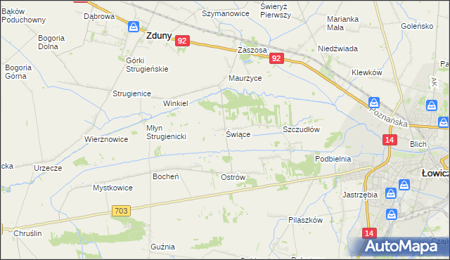 mapa Świące, Świące na mapie Targeo