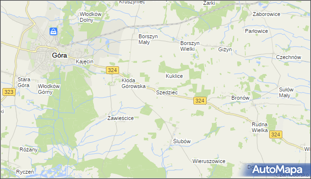 mapa Szedziec, Szedziec na mapie Targeo