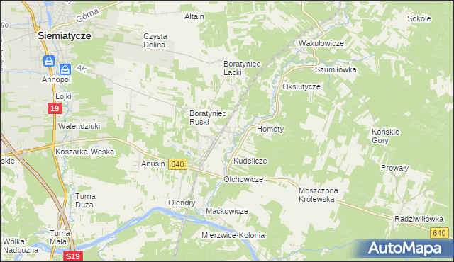 mapa Szerszenie, Szerszenie na mapie Targeo