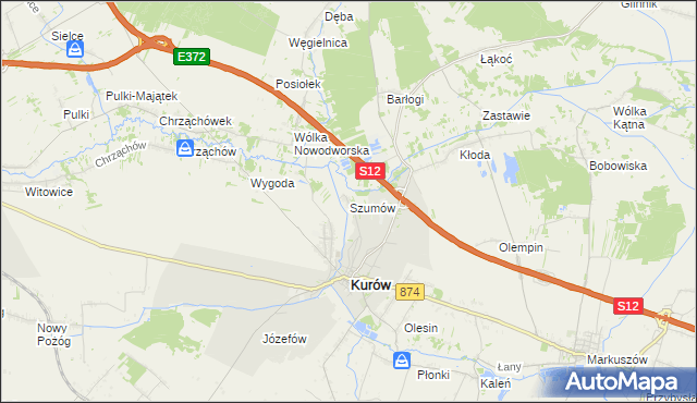 mapa Szumów, Szumów na mapie Targeo