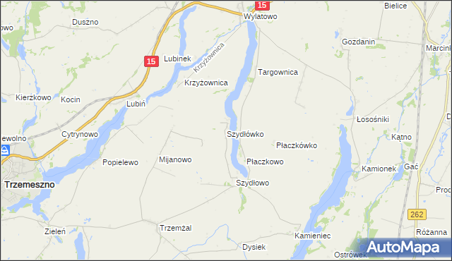 mapa Szydłówko, Szydłówko na mapie Targeo