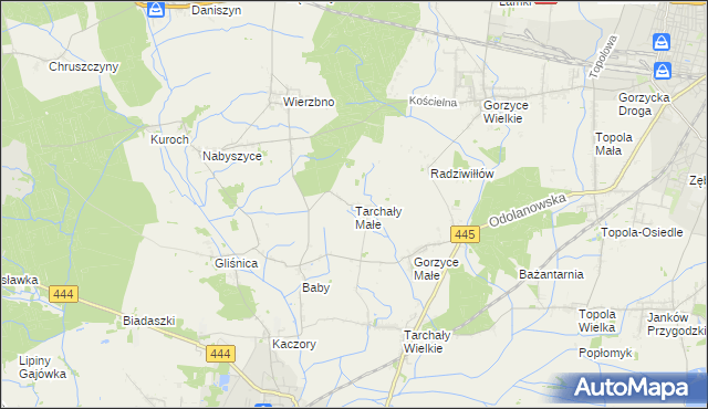 mapa Tarchały Małe, Tarchały Małe na mapie Targeo