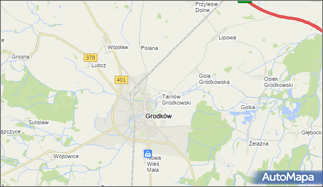 mapa Tarnów Grodkowski, Tarnów Grodkowski na mapie Targeo